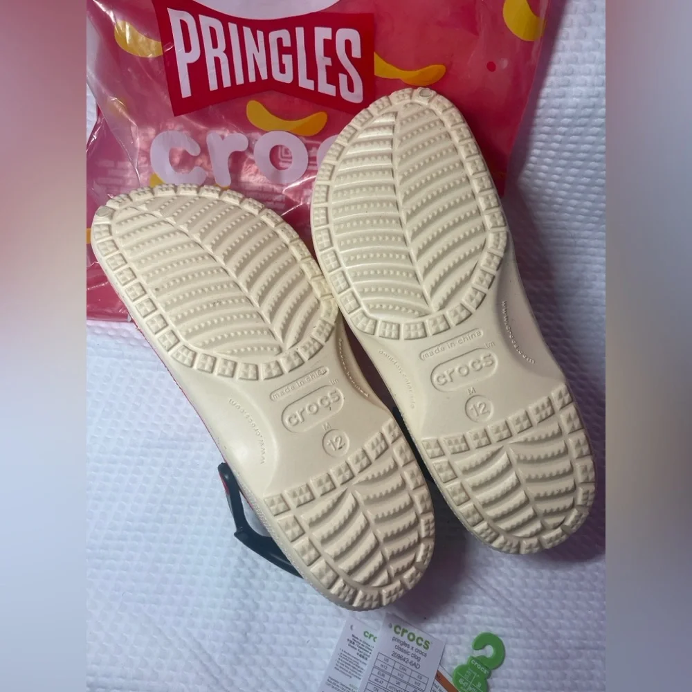 Pringles x Crocs Classic Clog Red Orange Size M12 W14 NWT Limited Edition